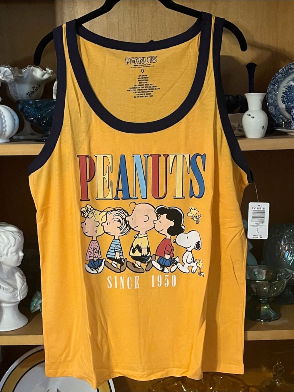 Torrid Peanuts Ringer Tank Size 0